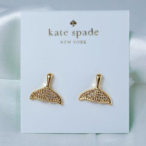 Kate Spade New York Whale Tails Pavé Earrings (Brand New)